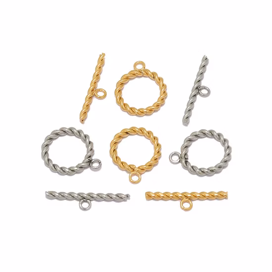 Fermoir à bascule torsadé, bricolage, fabrication de bijoux, crochets de collier, Bracelets, connecteurs