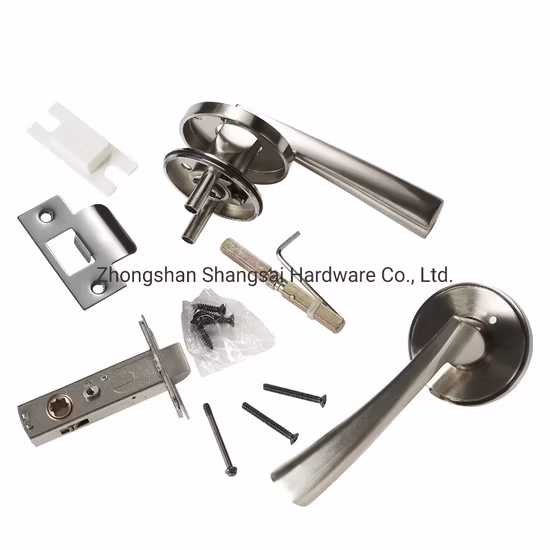 Poignée de porte à levier d'intimité avec vis dissimulées, ensemble de leviers de verrouillage faciles à ouvrir (pour chambre ou salle de bain), robustes